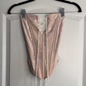 Outcast Corset Top in Pink